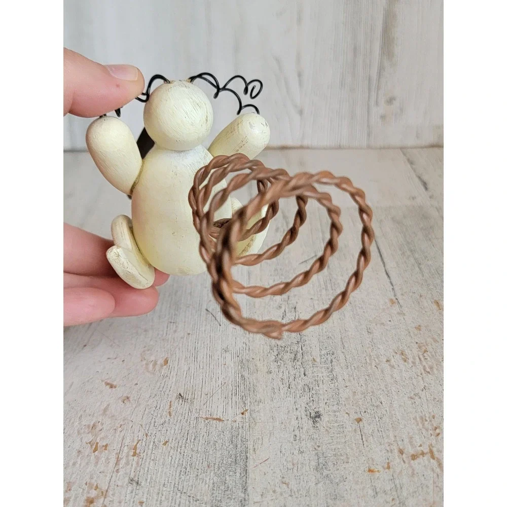 Easter rabbit mini tree topper rustic spring vintage Unique Home decor brown